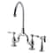 Kingston Brass KS7791TALBS Bridge Kitchen Faucet W/ Brass Sprayer, Polished Chrome KS7791TALBS - alternate 1
